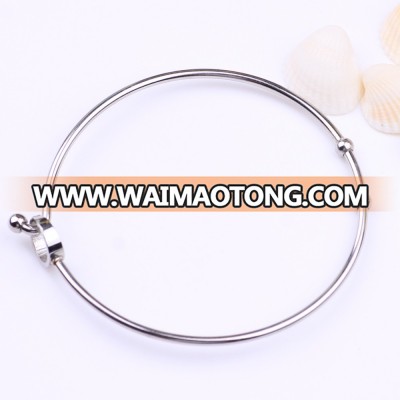 jewelry wire silver bulk custom logo fashion cheap personalized wholesale stainless steel couple friendship bracelets for women