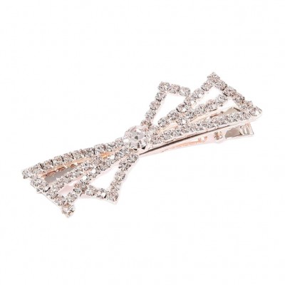 Wholesale Personality Crystal Rhinestone Vintage Star Bowknot Loving Heart Alloy Gold Hair Clips For Women